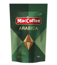 MacCoffee ARABICA м/у 75 г.*12шт,в паке, Кофе натуральный растворимый сублимированный MacCoffee ARABICA м/у 75 г.*12шт,в паке, Кофе натуральный растворимый сублимированный